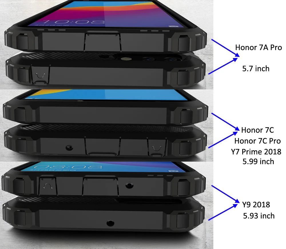 Защитный чехол с защитой от падения для Huawei Honor 7C 7A Pro Y7 Y6 Prime 2018 Y9 2019 Прочный