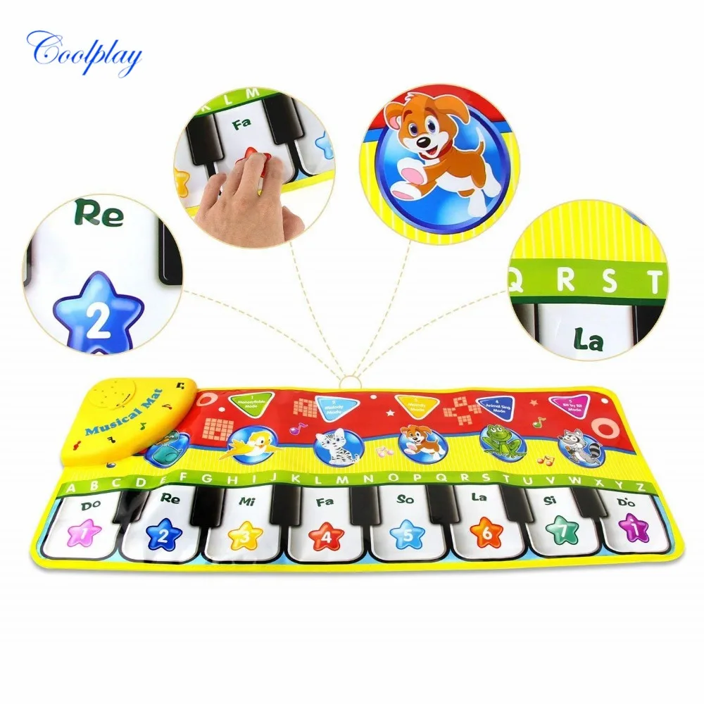 Детский музыкальный коврик для пианино 70x27 см | Игрушки и хобби