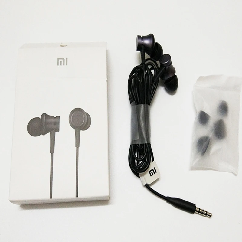 Оригинальные наушники Xiaomi Piston Fresh Mi алюминиевые проводные с управлением и