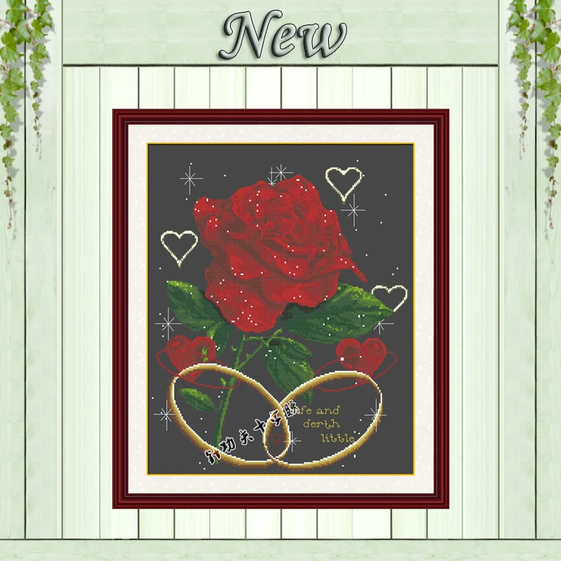 Красная роза цветы Любовь картина считает на холсте вышивка крестиком наборы для