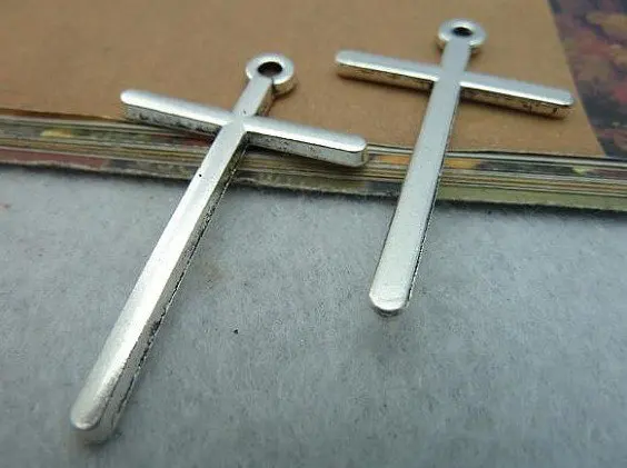10 шт. 30 х 48 мм Старинное Серебро Прекрасный Cross Подвески Подвеска C238 | Украшения и