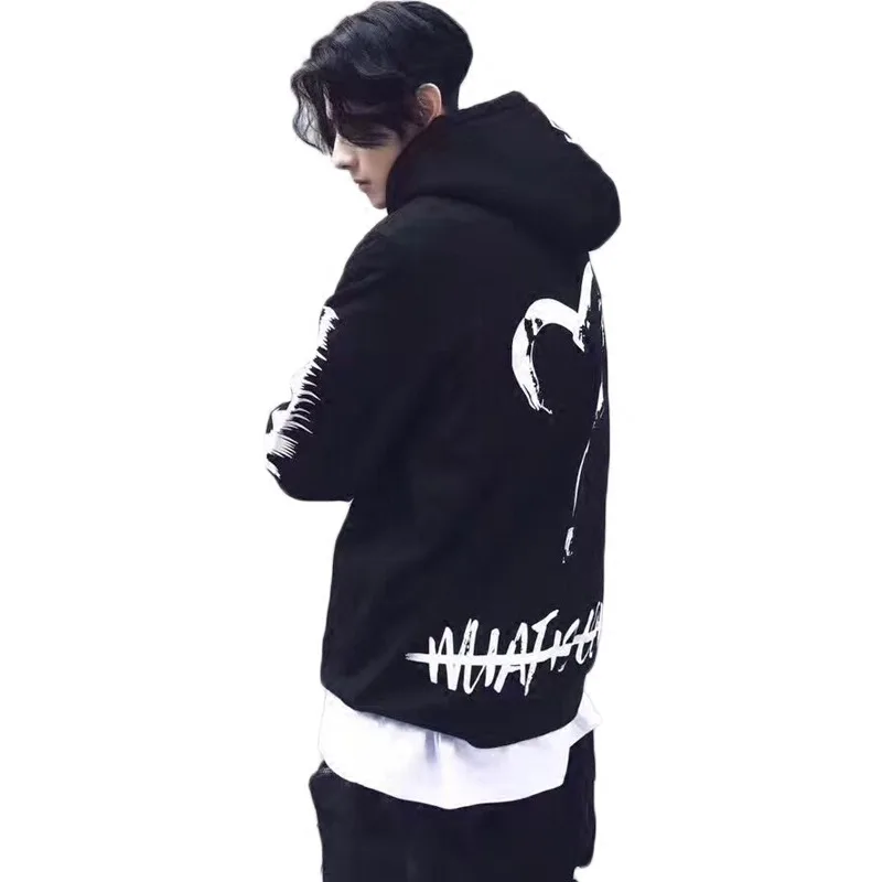 

Hip Hop Hoodies Sweatshirt Men Women Loving Heart Print Headwear Hoody Hiphop Hoodies Sweatshirts Us size S-XL
