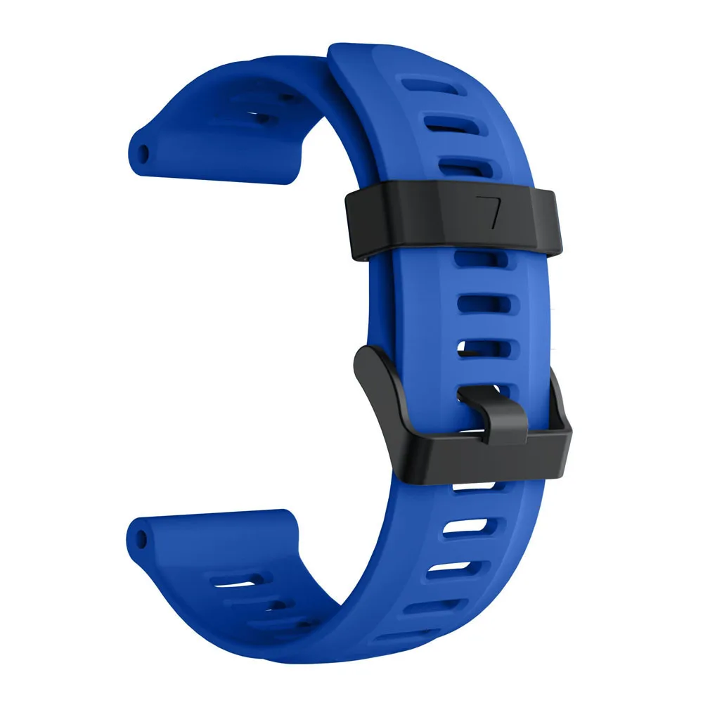Blue Мягкий силиконовый сменный спортивный ремешок для часов для Garmin Fenix 3 Ремень Металлические наручные часы Браслет замена#15 - Цвет: Blue
