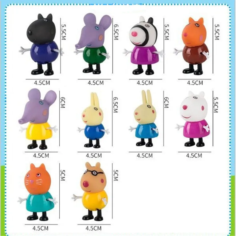 21 шт./компл. Peppa Pig серия Джордж папа мама семья ролевые фигурки Pelucia игрушки для