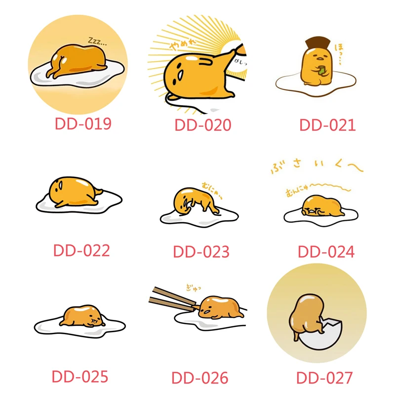 58 мм Gudetama Косплэй аниме Знак Кнопка Булавки брошь Значки рюкзаки Малый