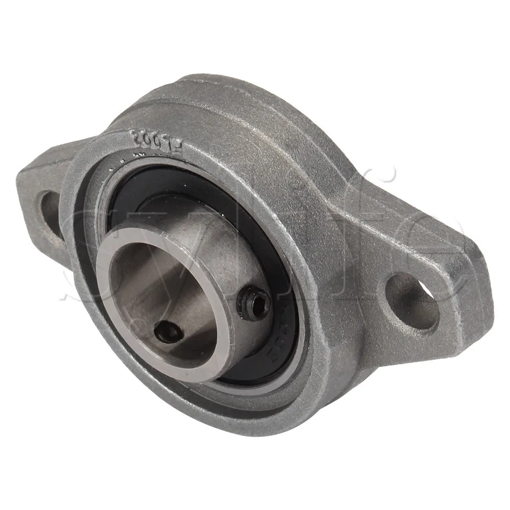 

2.6" Length 15mm Inner Diameter Pillow Block Bearing Metal Flange Zinc Alloy