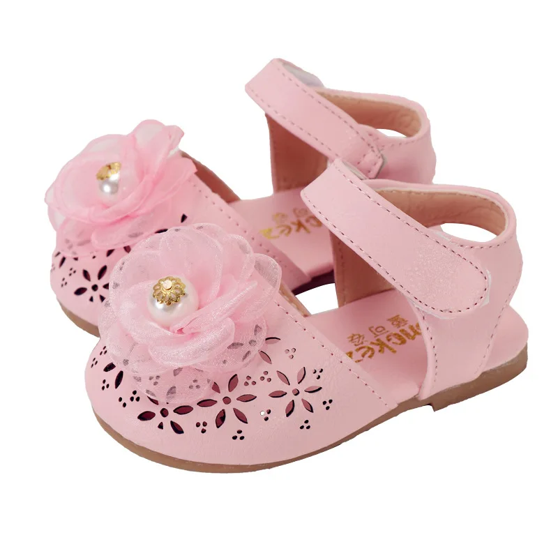 Новинка Лето 2019 сандалии для девочек обувь маленьких детей принцессы с цветочным