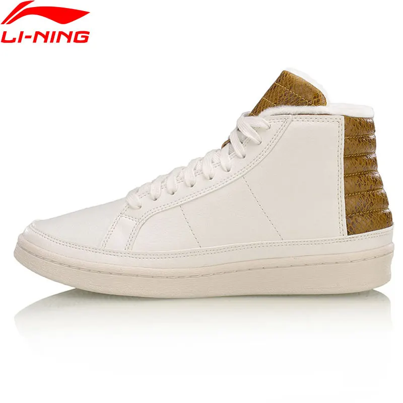 Li-Ning/женские зимние баскетбольные кроссовки в военном стиле; теплые плюшевые кроссовки; спортивная обувь с подкладкой; AGBM002