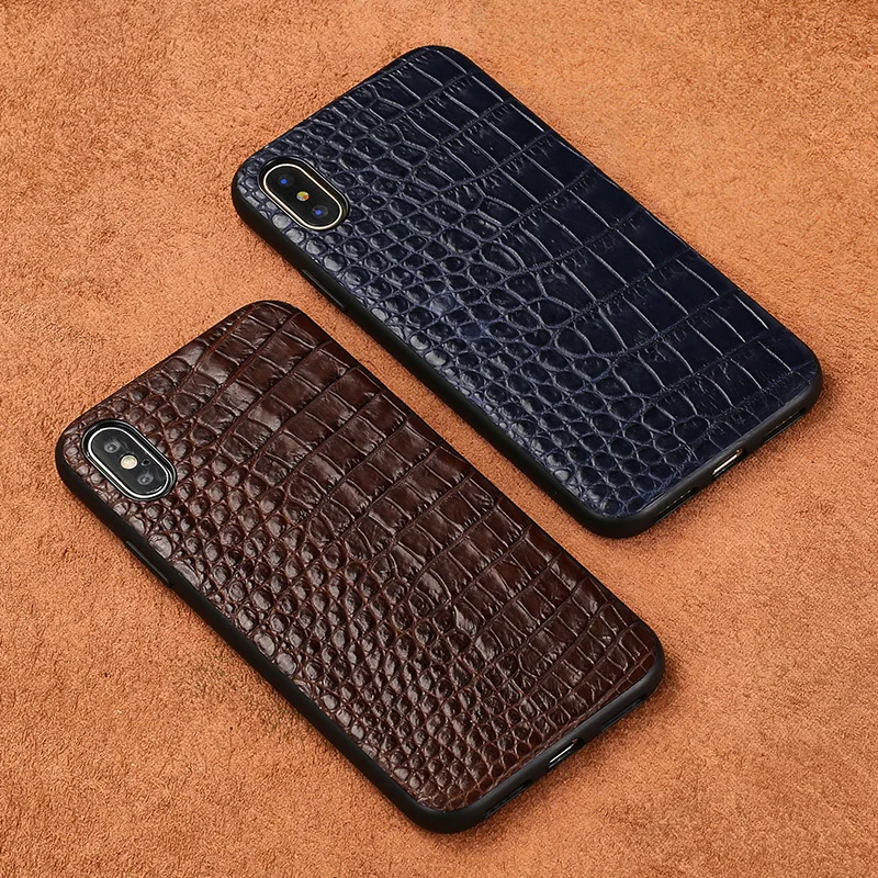 Чехол из натуральной крокодиловой кожи для iPhone X 11 Pro Max 12 Mini 7 8 Plus XR XS max 360 полностью
