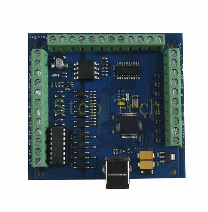 100 кГц mach3 usb 4 осевой контроллер шагового двигателя карта USB CNC движения breakout плата