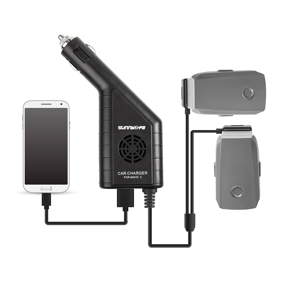 Зарядное устройство Sunnylife 3-в-1 с двумя аккумуляторами и USB-зарядным устройством