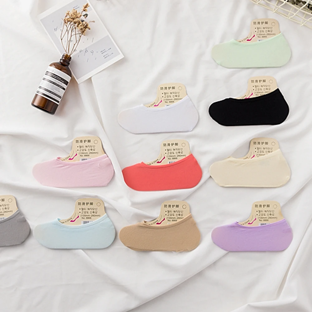 1 пара женские ботильоны невидимые Нескользящие Лоферы лодка лайнер хлопковые