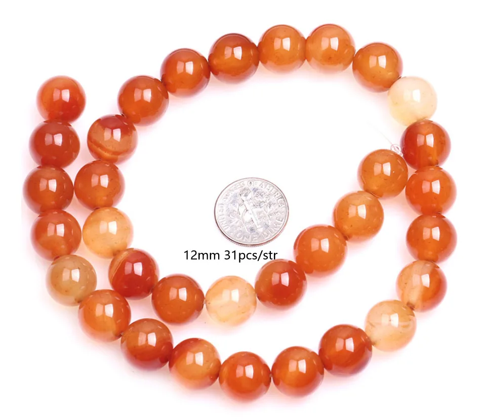 Натуральный Красный carnelian, круглые бусины для изготовления ювелирных изделий 15 дюймов рукоделие ювелирные бусины для браслетов Цепочки и ожерелья делая 6 мм 8 мм 10 мм