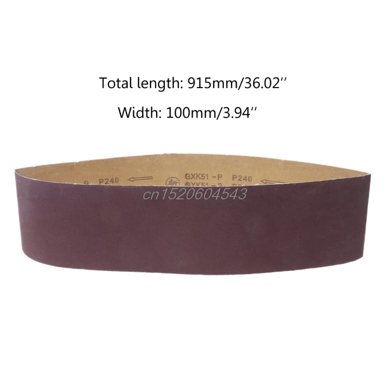 4 &quotx 36&quot шлифовальный оксид алюминия шлифовальной ленты 80/120/150/180/240/320/400/800 Грит R25