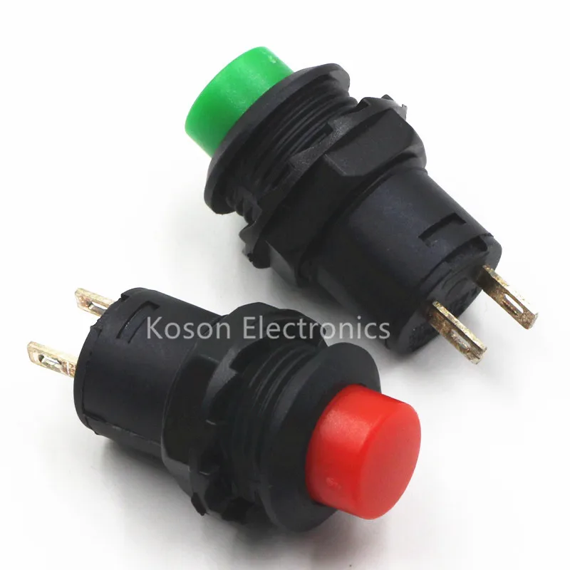 4 шт AC 250V/1.5A N/O нормально открытая Зеленая кнопка | Обустройство дома
