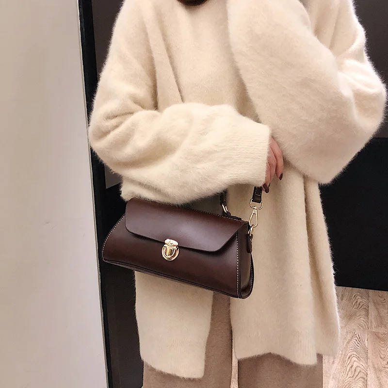 Coffee color BXX Sac/ модные роскошные сумки женские дизайнерские Простые ретро маленькие квадратные сумки джокер сумка через плечо ZD289 - Цвет: Coffee color