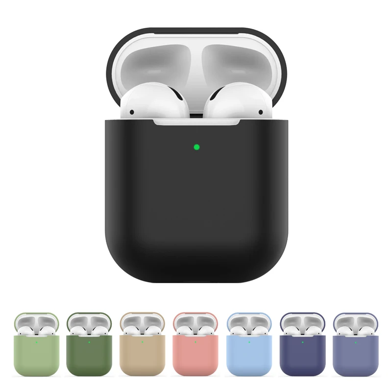 Мягкий силиконовый чехол для Air Pods 2 ударопрочный Apple AirPods Наушники Чехлы защитный