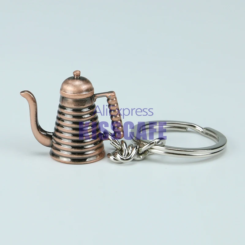 Bronze French Pot Аксессуары для приготовления эспрессо, кофейные брелки, мини кофейная молочная чашка, трамбовочная мельница, брелок для кафе, подарок для влюбленных, бариста, брелок, подарок - Цвет: Bronze French Pot