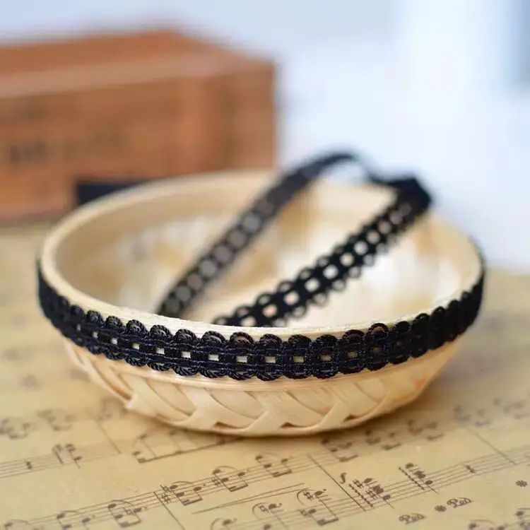 5 Meters 1cm Width High Quality Black Clothing Material Textile Lace Fabric DIY Manual Water Soluble Trim for Necklace | Дом и сад