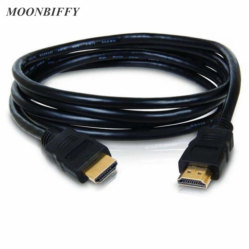 MOONBIFFY 1 м/1 5 м/3 м/5 м высокоскоростной позолоченный штекер мужской HDMI кабель 4