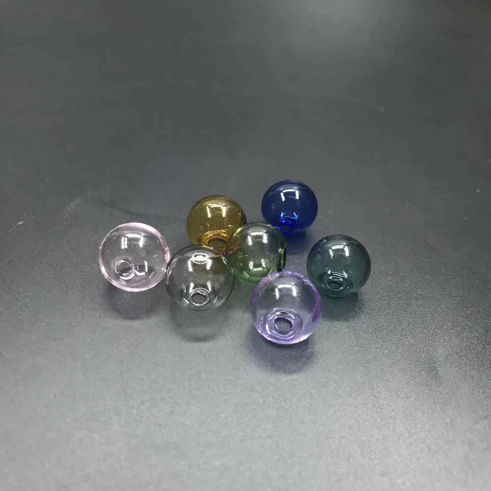 14 мм цветной круглый шар стеклянная сфера пузыря с отверстием стеклянный флакон