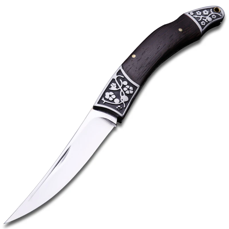 2021 New Free Shipping Outdoor Wood Handle Tactical Folding Knife High Hardness Wilderness Camping Survival Hunting Knives Tools |