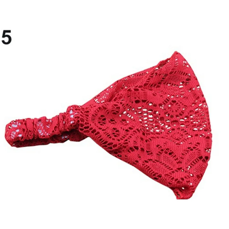 

Women's Fashion Stretchy Wide Lace Headband Turban Head Bandanas Hairband