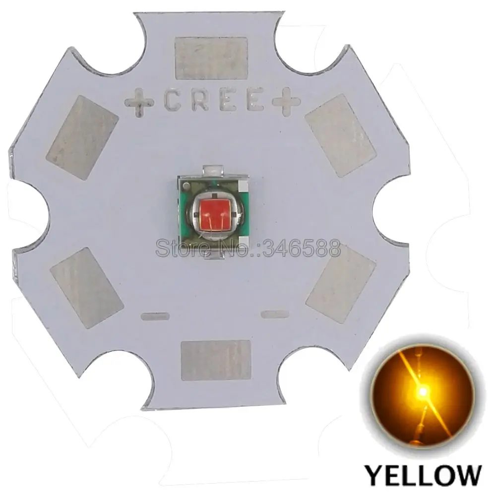 10 шт./лот! Cree XLamp XP E XPE Yellow 585nm 595NM 3W высокомощный светодиодный излучатель чип диод
