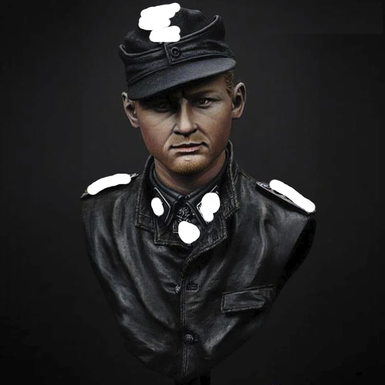 

Офицер Второй мировой войны 1/9, содержит 2 головы, модель бюста из смолы GK, тема войны, в разобранном и неокрашенном наборе