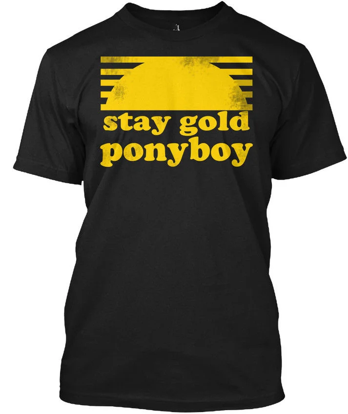 Различные цвета Высокое качество 100% Мужская Офис круглым вырезом Stay Gold ponyboy