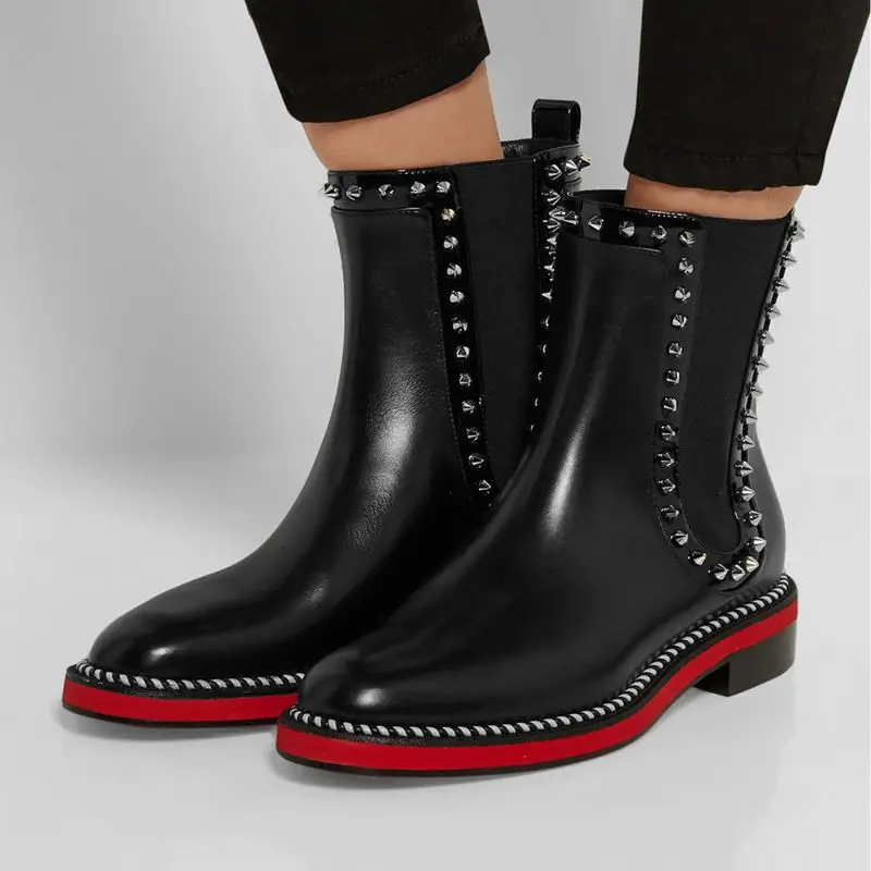 Женские ботильоны из натуральной кожи ASILETO ботинки на плоской подошве женские