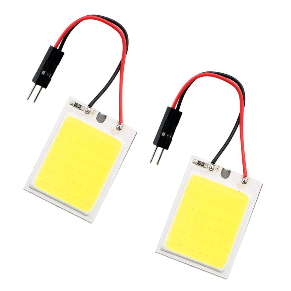 YSY 100 шт. T10 Cob купольные огни лампа для чтения карты Светодиодная панель 24smd белая