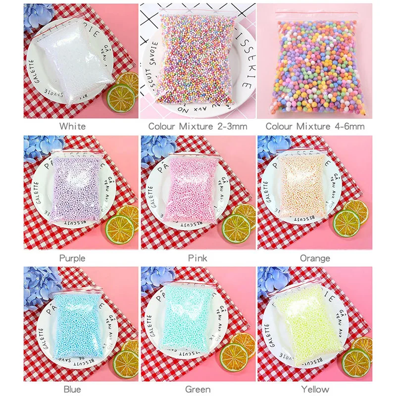 DIY аксессуары для слайма наполнитель из пенопласта украшение маленькие
