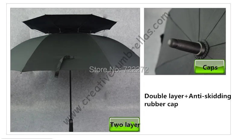 Прямые антистатические зонты для гольфа 2 шт./лот настоящая двухслойная
