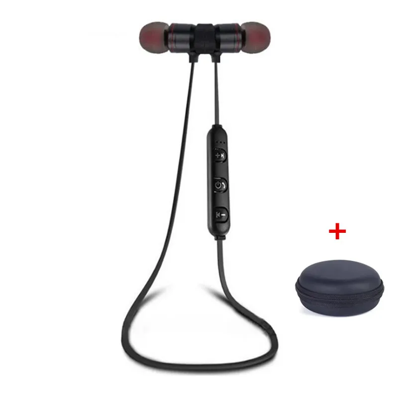 Black With Bag GutsyMan Bluetooth беспроводные наушники спортивные стерео магнитные наушники с микрофоном наушники гарнитуры для iPhone Android смартфонов - Цвет: Black With Bag