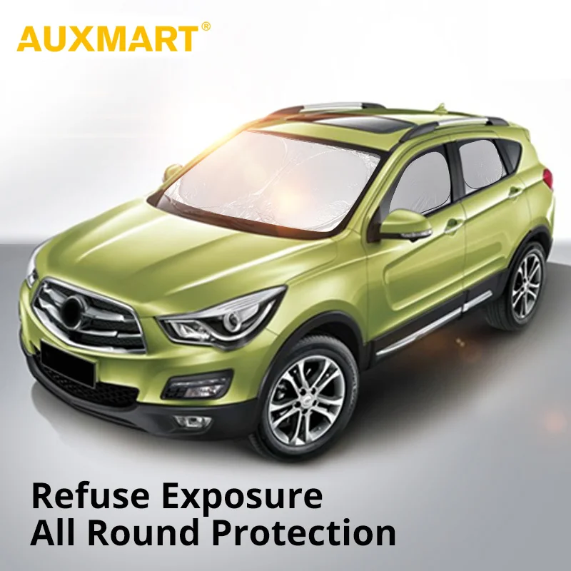 AUXMART Универсальный серебряное покрытие Наборы Защитный Авто от солнца крышки