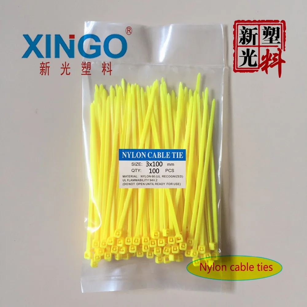 100 шт./пакет 8 цветов 3x100 3*100 самоблокирующийся нейлоновый хомут для проводов и