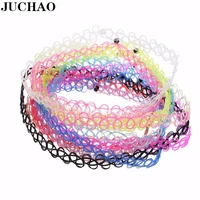 juchao new collares vintage stretch tattoo choker necklaces for women girl charm gothic elastic necklace female wedding gift