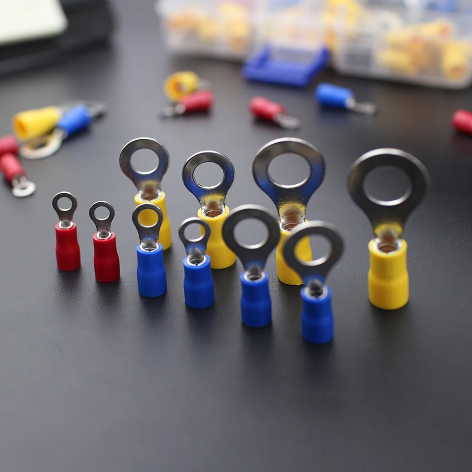 Бесплатная доставка 110 шт. кольцо терминал Медь обжимной разъем изолированный