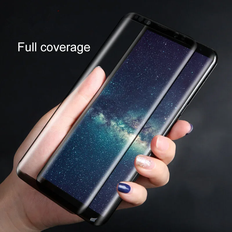 9H 3D изогнутый край Полное покрытие закаленное стекло для Samsung Galaxy S6 Edge Plus S7 S8 Note 8