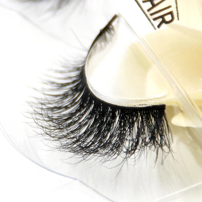 

New Handmade Cotton Stalk Water Mink False Eyelashes Thick Curls Messy Cross 3D Fake Eyelashes Stage Smoked Makeup Eye Lashes