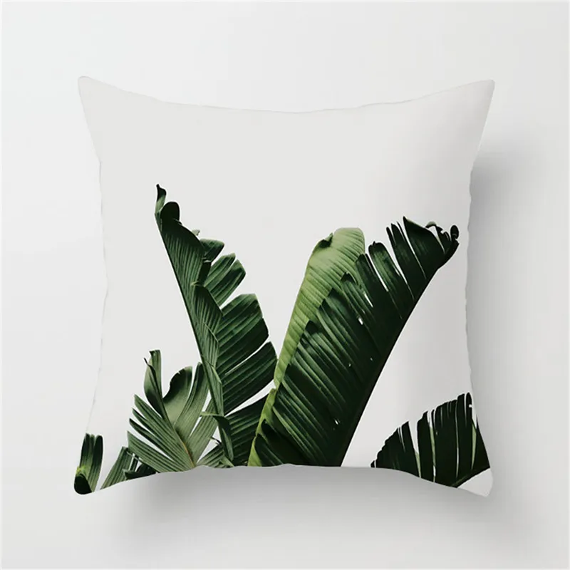 

Fuwatacchi Sofa Decorative Cushion Cover Tropical Plant Leaf Pillowcase Polyester 45*45 Throw Pillow Home Decor Pillowcover