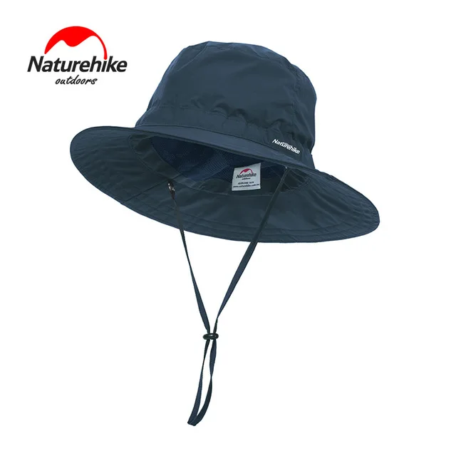 Navy Blue Мужская и женская уличная Солнцезащитная Рыбацкая шляпа с широкими полями с защитой от ультрафиолета, летние сафари, кепки от солнца для охоты, пеших прогулок, кемпинга - Цвет: Navy Blue