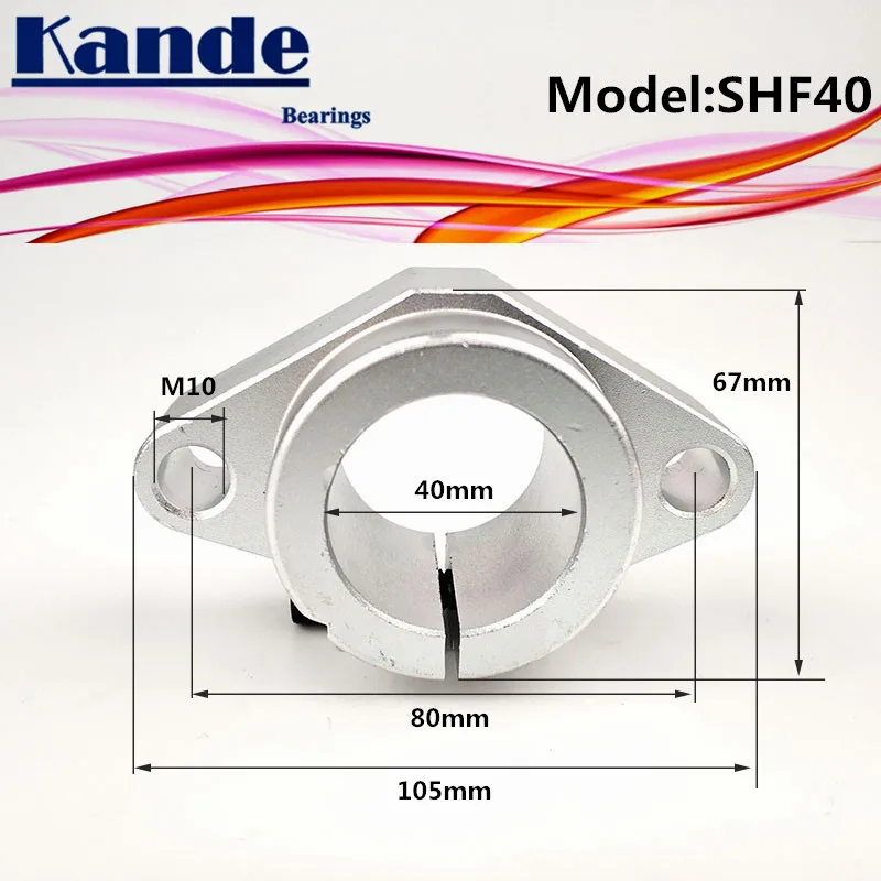 Подшипники Kande 2 шт. SHF40 40 мм Опора стержня подшипника круглый прямой стержень