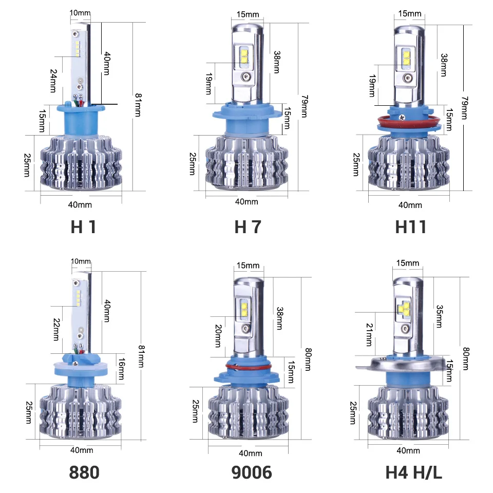 TC-X Свет Автомобиля H4Hi/Lo Двойной Луч H7 H11 9006 / HB4 H1 Высокий луч Автомобиль Освещение