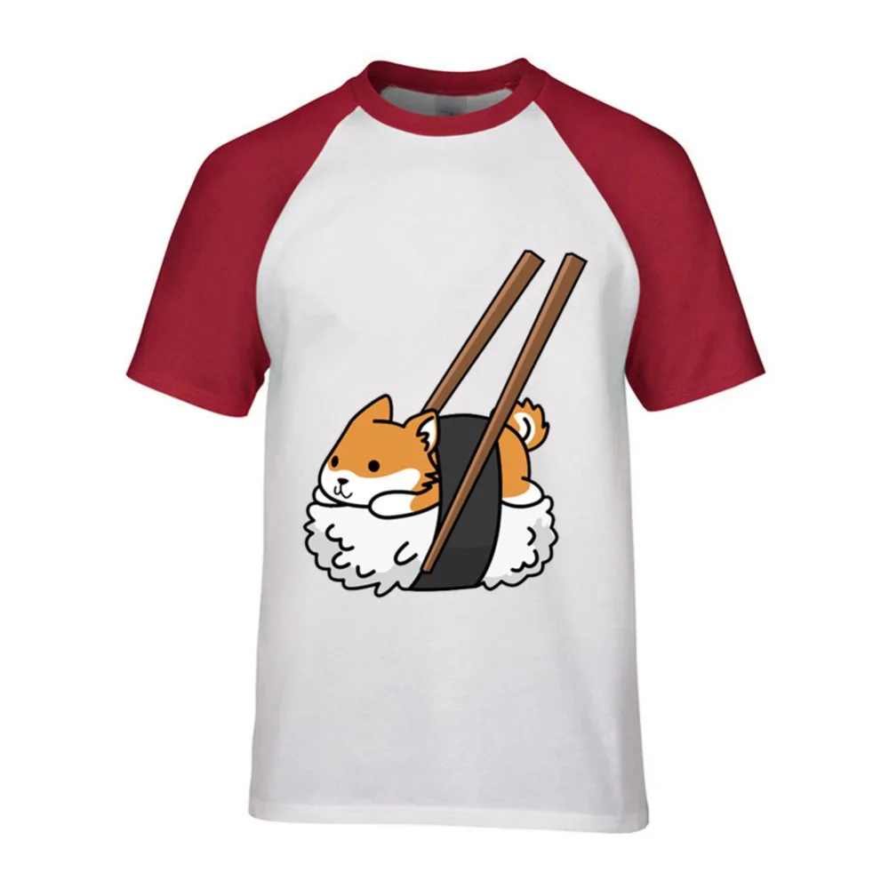 Новое поступление 2019 модная брендовая одежда милая рубашка с Сиба-ину и суши