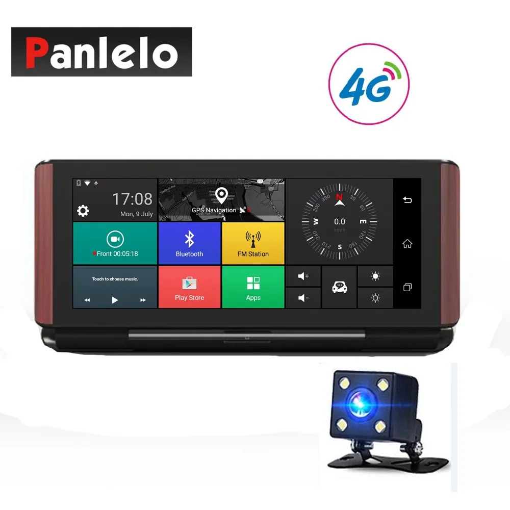 Автомобильный видеорегистратор 6 8 дюйма сенсорный экран Android 5 0 Wi Fi 1080P GPS