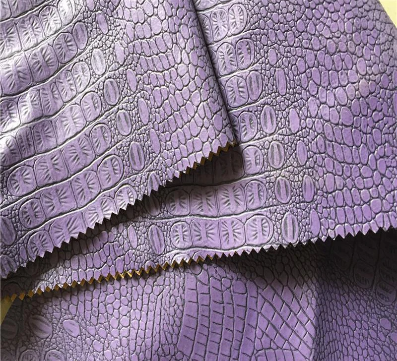 

Width 135cm 1M/lot Thicken PU Leatherette Alligator Pattern Grain Leather Artificial Leather Fabric Habdmake DIY Bag Material