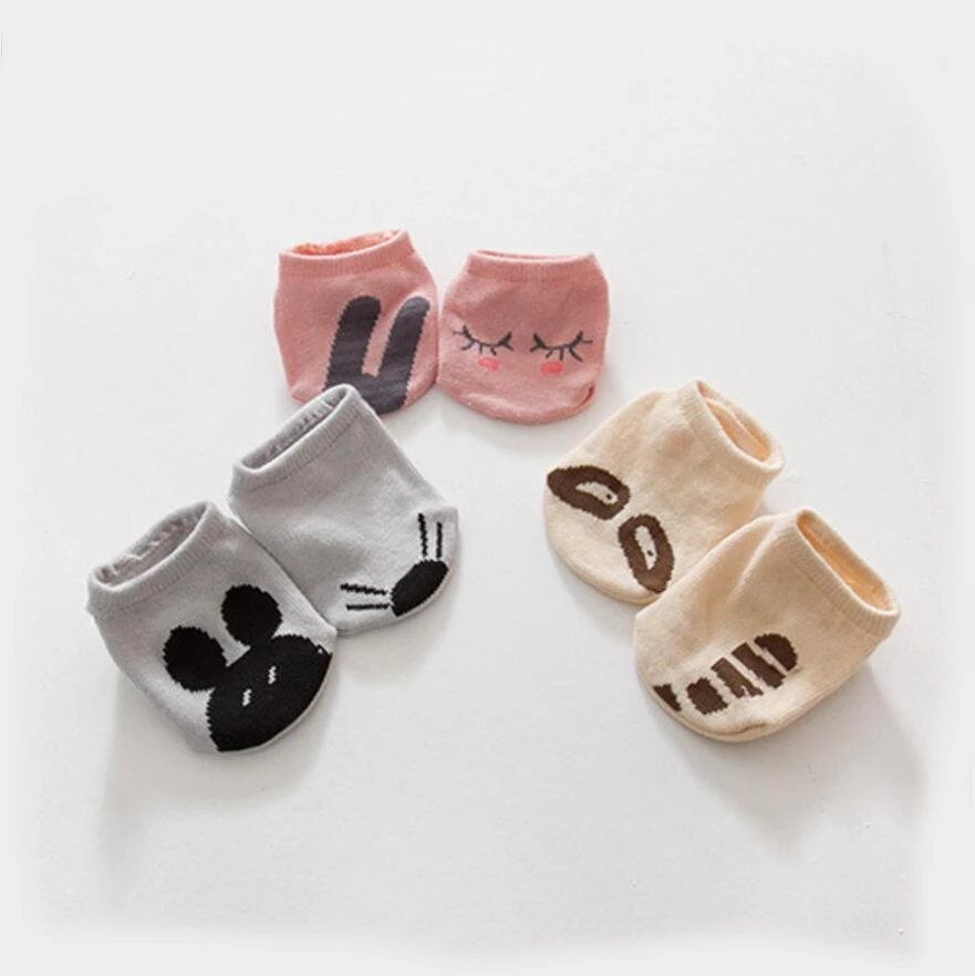 

2017 New cartoon Baby Sock Cotton Animal Asymmetry Toddler Infant Cute Casual anti-slip Socks for baby
