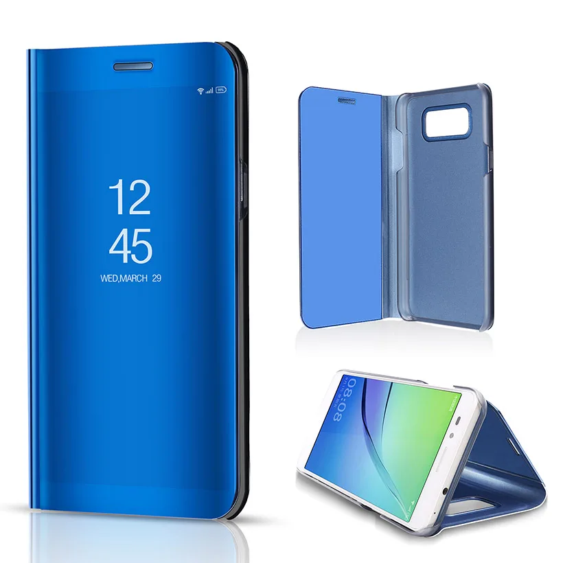 06 Умный зеркальный флип-чехол с рисунками samsung J7 J6 J5 J4 J3 J2 Pro Prime Max чехол противоударный кожаный чехлов-бамперов - Цвет: 06